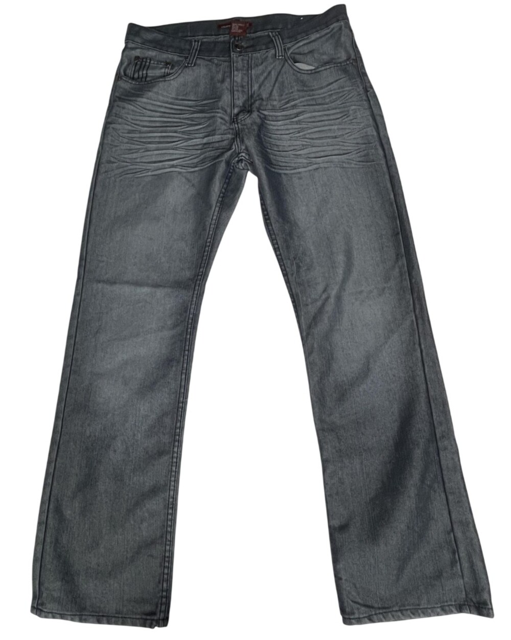 Old Skool Jeans Mens 34 Blue Premium Denim Straight Moto Whiskered (35x31.5)